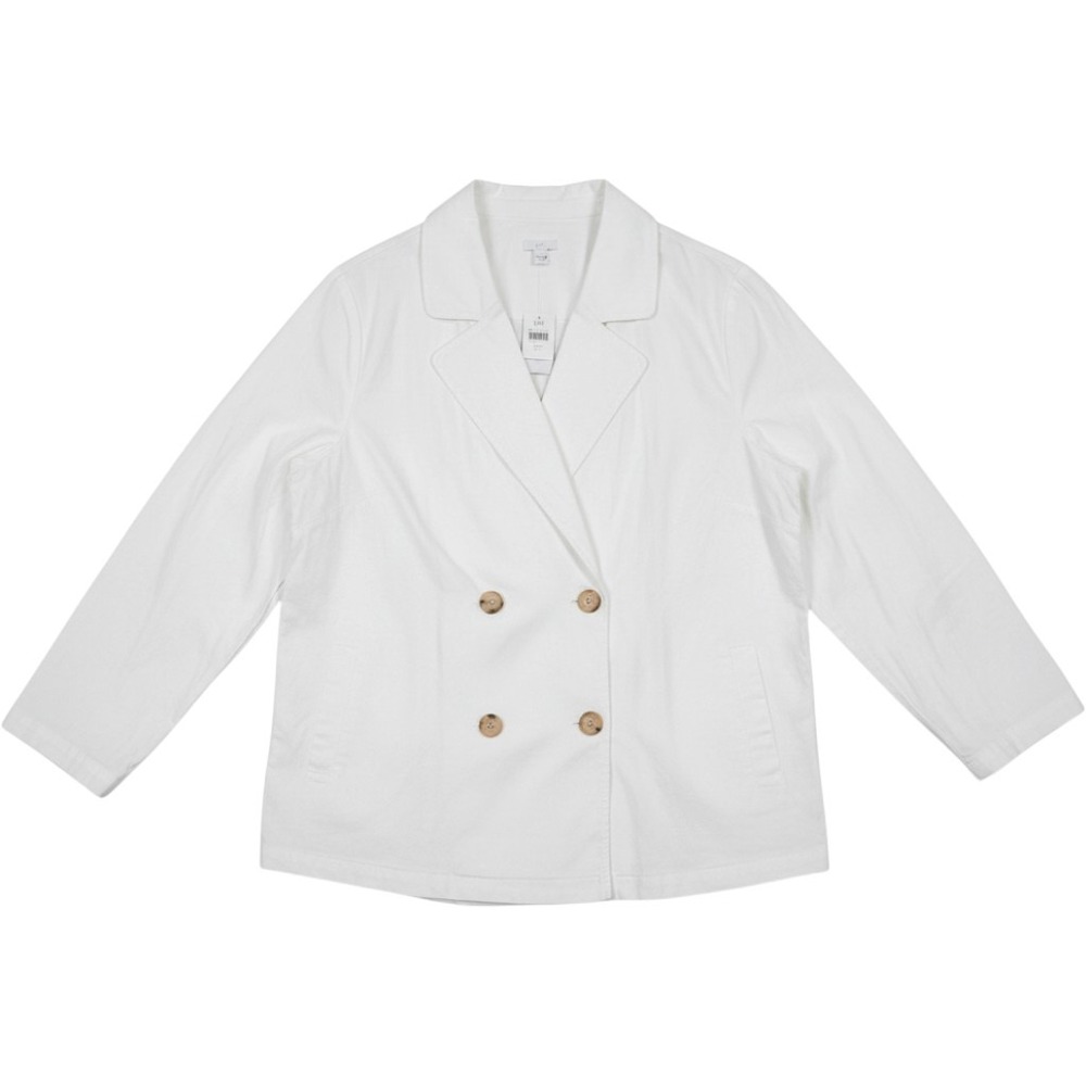 NWT J.Jill Double Breasted Linen Career Casual Blazer Womens size 2X Coastal